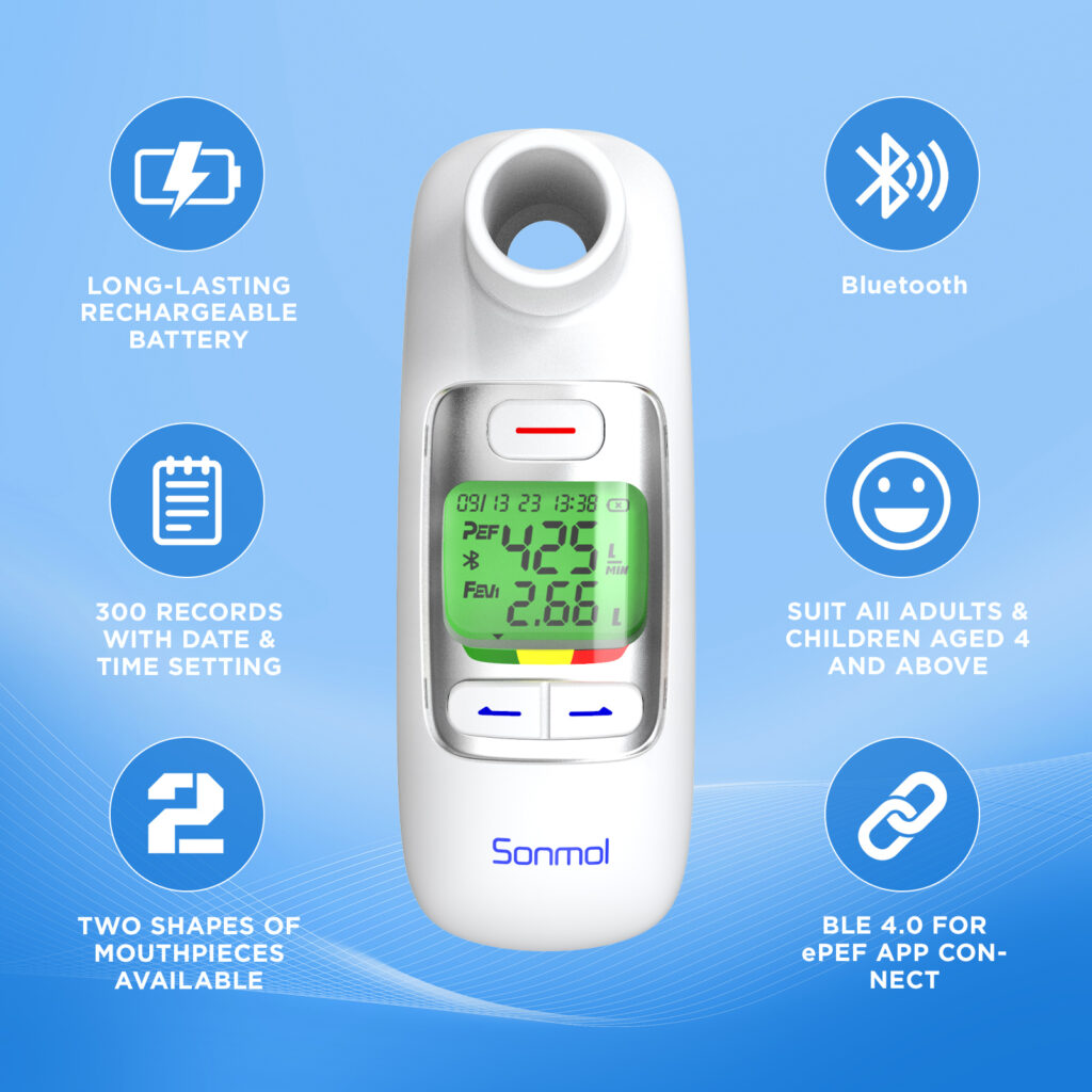 Sonmol peak flow meter features